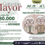 En Chía Desde el 29 de noviembre hasta el 13 de diciembre se realizarán los pagos de “Colombia Mayor”